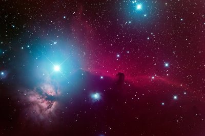 The Horsehead and Flame Nebulae in Orion