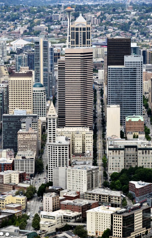 2nd and 3rd Ave, Seattle, Space Needle, Washington  