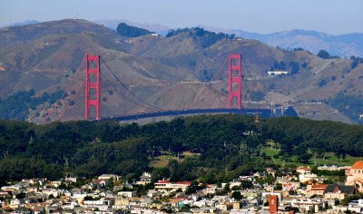 Golden Gate Bridge and Presidio Hill