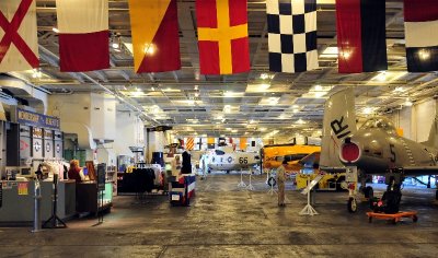 aircraft display in hanger deck