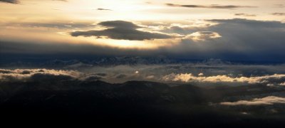 mountain wave at sunset over Mt Stuart