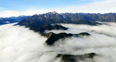 sea of cloud to Mt Constance