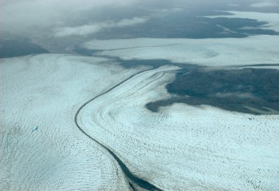 glacier fields on Greenland