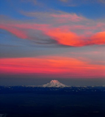 heavenly light over Rainier