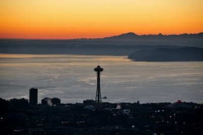 Space Needle and Elliott Bay