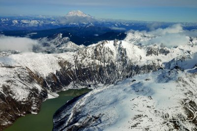 Coldwater Lake and Mt Rainier