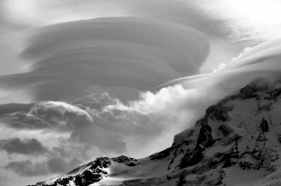 looking at lenticular clouds
