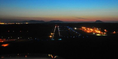 Skagit Airport and San Juan Island in distant