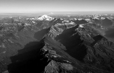 Glacier Peak and valleys