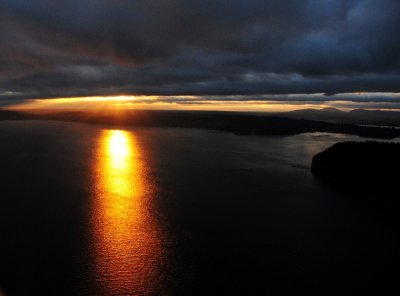 sunset on Puget Sound