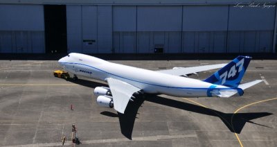 747-8F back at Boeing Field