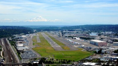 Boeing Field with 787 and 747-8F