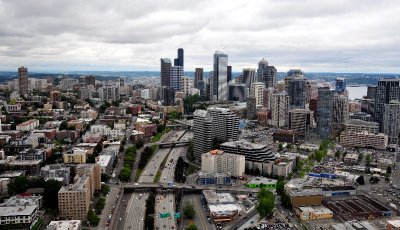 Seattle spilts by Interstate 5