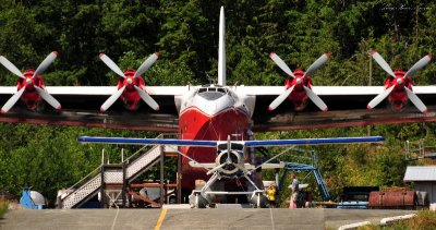 Seaplane vs Floatplane, S[proat Lake, Vancouver Island, Canada