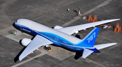 top view of 787 Dreamliner