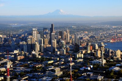 Downtown Seattle and surrounding neighborhoods