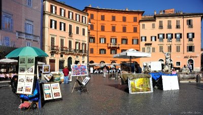 artworks at Piazza Navona