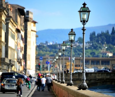 lamps along the Arno River