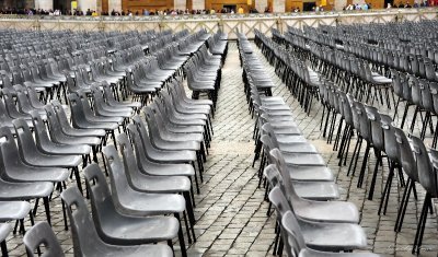 seats for mass in St Peters square