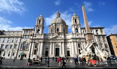 Church of Sant' Agnese in Agone and  Fountain of the Four Rivers