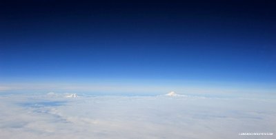 Three Major Peaks in Washington  @ 43,000 feet