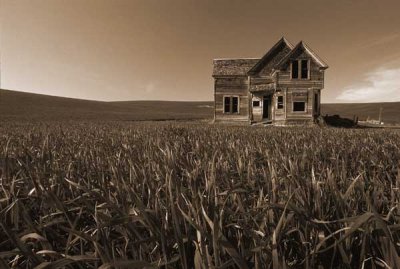 Sepia farm house