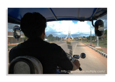 The easiest way to get around Savannakhet is by Tuk-tuk