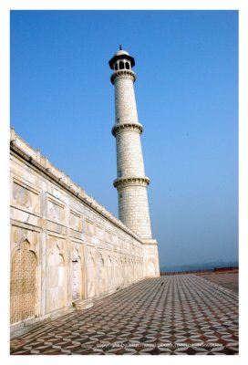 Decorated walkway around Taj Mahal