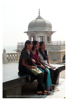 Girl group at Agra fort