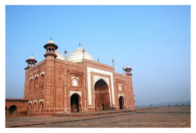 Taj Mahal mosque or masjid on left side