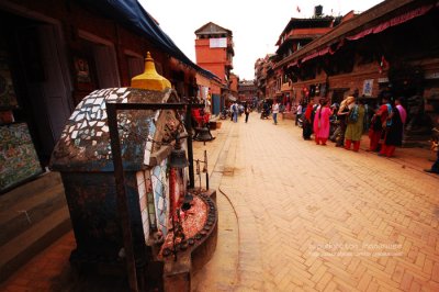 A street of Bhaktapur