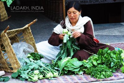 Local people with fresh vegetable for sell