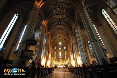 Inside the Neo-Gothic Cathedral of St. Stephen