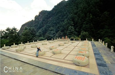 Giant chess board at Cangshan Mountain