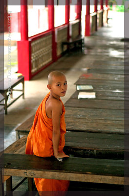 Monk student at Wat huakhuang