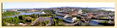 Over view of Helsinki from Olympic tower