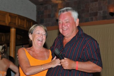 Uwe and Janice at Karaoke
