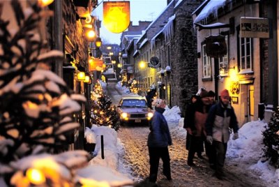 The Magic Glow of Retail Shops, Quebec City Canada