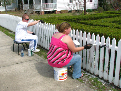 Fence Painting in Beaufort N.C.