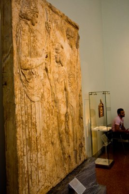 Votive relief in profile.