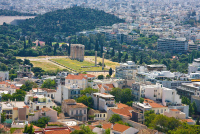 Hadrian's Arch and Temple of Zeus from the Acropolis
