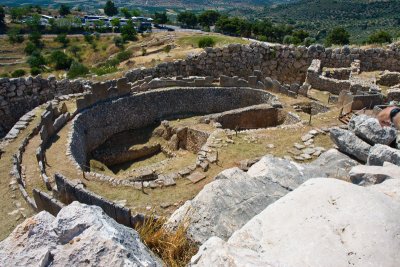 Grave sites in Mycenae