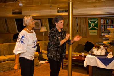 Joan and Kay liven up the group