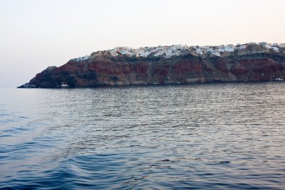 View of Oia from ship
