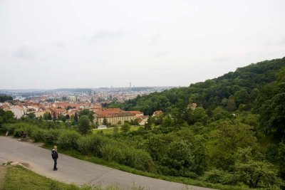 View of Prague from below Strahovsky Klaster