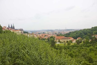 View of Prague from below Strahovsky Klaster