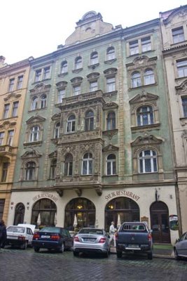 Buildings along Parizska Street