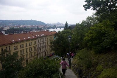 View from Vysehrad looking toward Prague Castle 