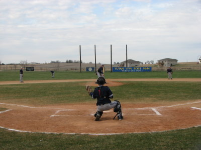 Brad catching smokin fastball