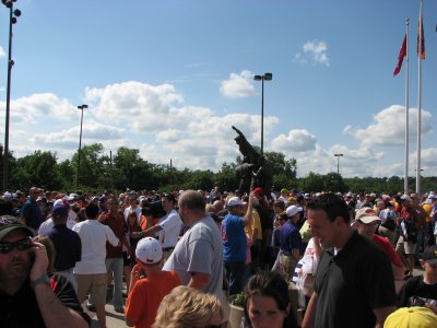 In Front of Rosenblatt Stadium...Note Statue 